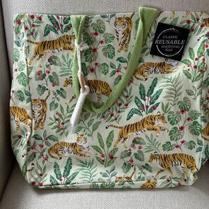 NWT Tiger Reusable Canvas Bag